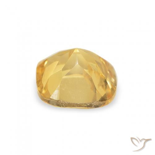 Citrino Dorado natural de 0.50 ct, Forma Cojín, VS