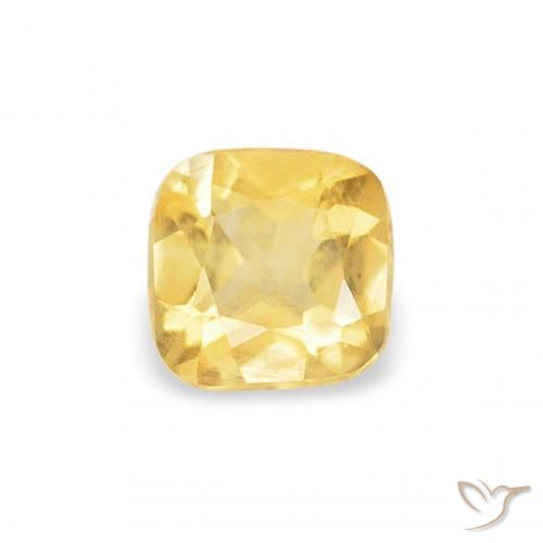 0.22ct Natural Naranja dorado Citrino, Forma Cojín, VS