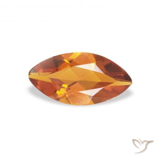 Citrino Naranja medio natural de 0.46 ct, Marquesa, VS