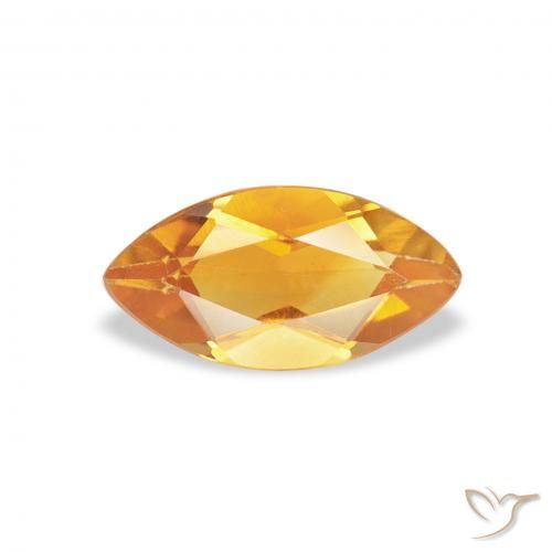 0.53ct Natural Dorado naranja Citrino, Marquesa, VS