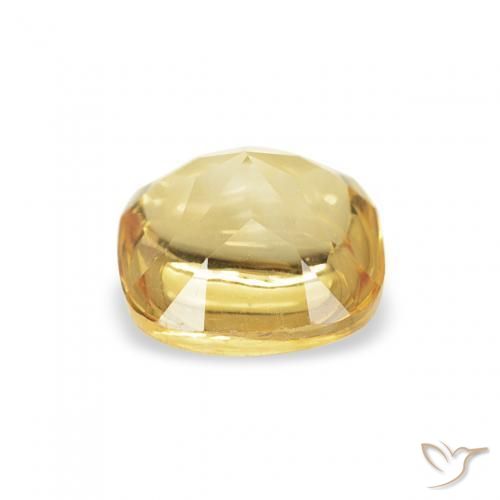 Citrino Dorado claro natural de 0.58 ct, Forma Cojín, Transparente