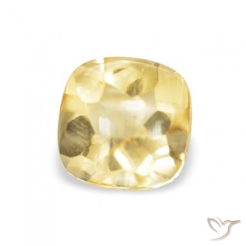 Citrino Dorado claro natural de 0.65 ct, Forma Cojín, Transparente