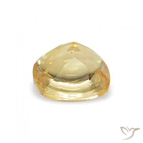 Citrino Dorado claro natural de 0.65 ct, Forma Cojín, Transparente