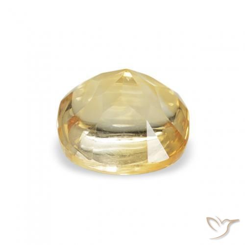 Citrino Amarillo-dorado claro natural de 0.66 ct, Forma Cojín, Transparente