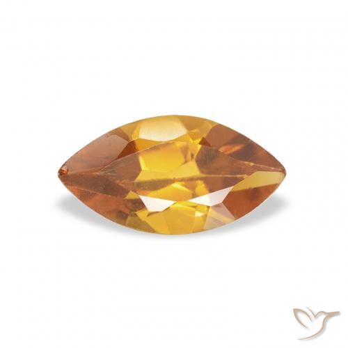 0.47ct Natural Naranja medio Citrino, Marquesa, VS