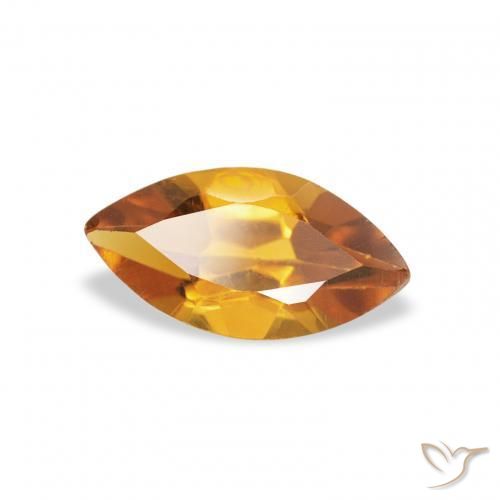 Citrino Naranja medio natural de 0.47 ct, Marquesa, VS