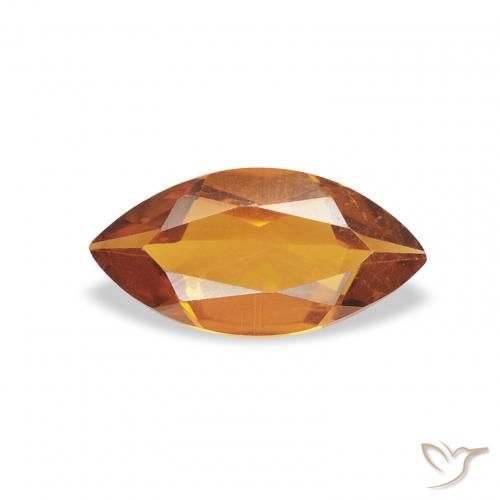 0.43ct Natural Marrón naranja Citrino, Marquesa, VS