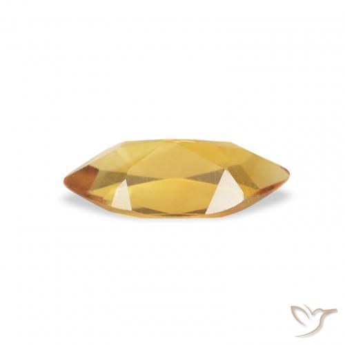 Citrino Dorado-naranja medio natural de 0.41 ct, Marquesa, VS