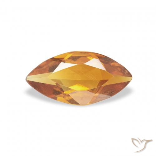 0.43ct Natural Naranja medio Citrino, Marquesa, VS