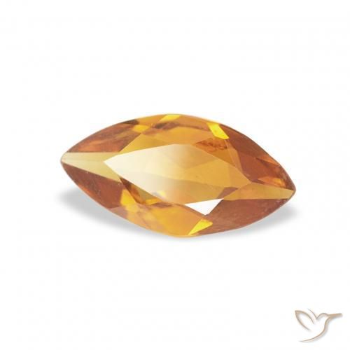 Citrino Naranja medio natural de 0.43 ct, Marquesa, VS