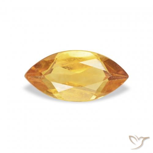 0.42ct Natural Dorado naranja Citrino, Marquesa, VS
