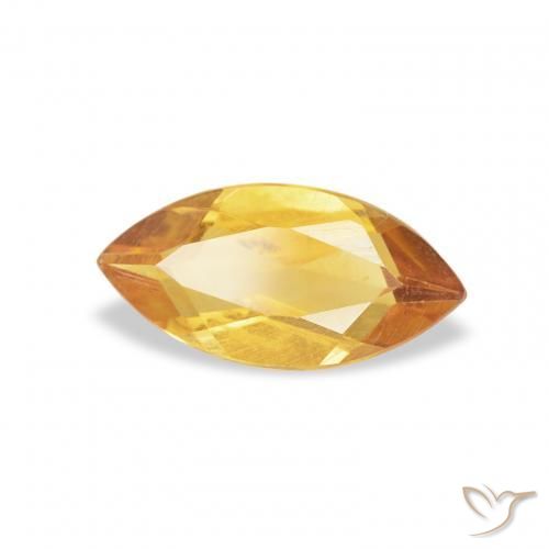 Citrino Dorado naranja natural de 0.42 ct, Marquesa, VS