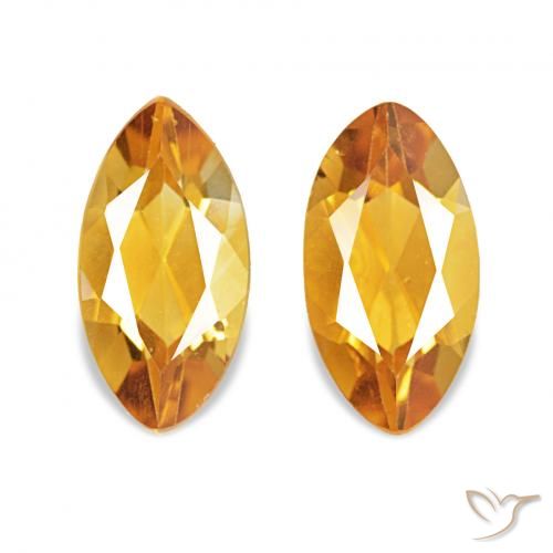 1.04ctw Naranja oscuro Citrino, Marquesa, VVS-VS