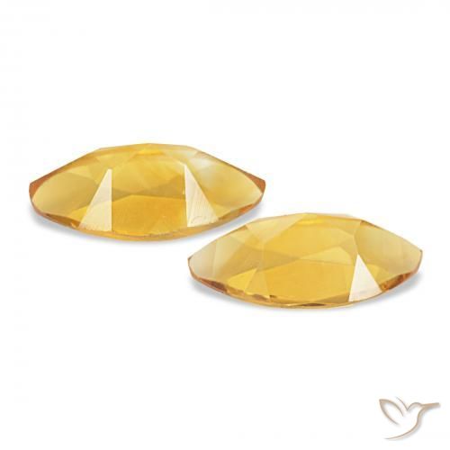 Gemas de Citrino Naranja oscuro natural de 1.04 ct, Marquesa, VVS-VS