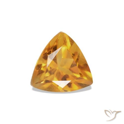 Citrino Dorado naranja intenso natural de 0.40 ct, Trillón, VVS-VS