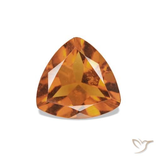 0.69ct Marrón naranja Citrino, Trillón, VVS-VS