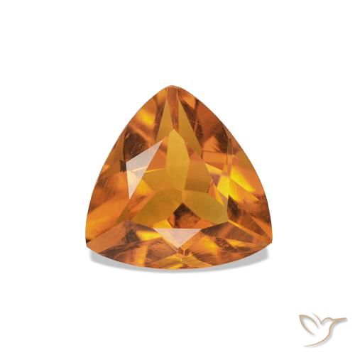 Citrino Naranja amarillento natural de 0.64 ct, Trillón, VS
