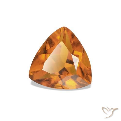 Citrino Naranja amarillento natural de 0.64 ct, Trillón, VS