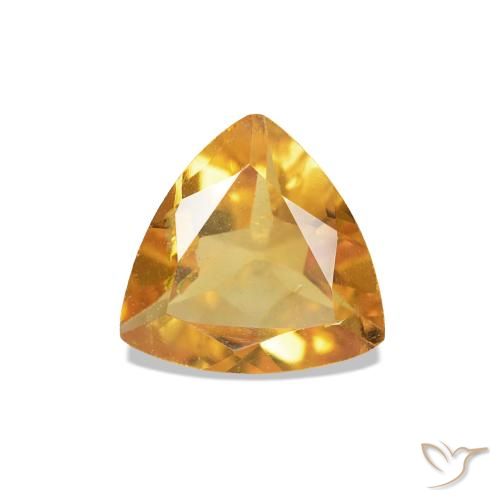 Citrino Dorado naranja oscuro natural de 0.54 ct, Trillón, VS-SI