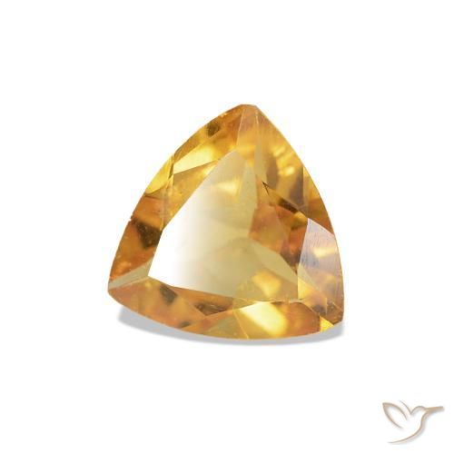 Citrino Dorado naranja oscuro natural de 0.54 ct, Trillón, VS-SI