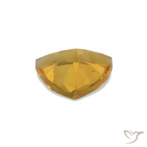 Citrino Dorado naranja oscuro natural de 0.54 ct, Trillón, VS-SI