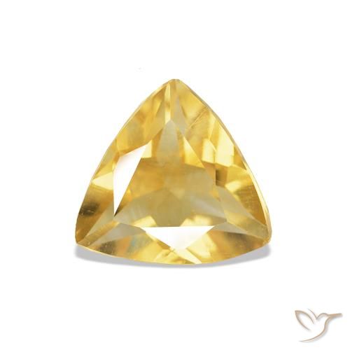 Citrino Dorado medio natural de 0.67 ct, Trillón, VS-SI