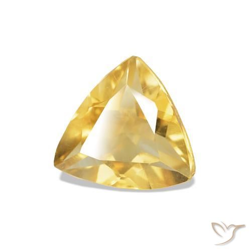 Citrino Dorado medio natural de 0.67 ct, Trillón, VS-SI