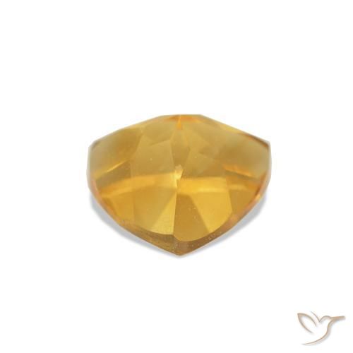 Citrino Dorado medio natural de 0.76 ct, Trillón, VVS-VS