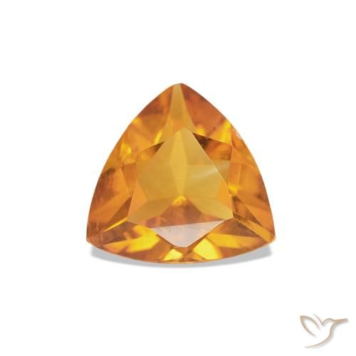 0.58ct Naranja oscuro Citrino, Trillón, VVS-VS
