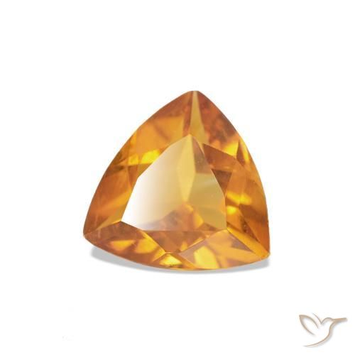 Citrino Naranja oscuro natural de 0.58 ct, Trillón, VVS-VS