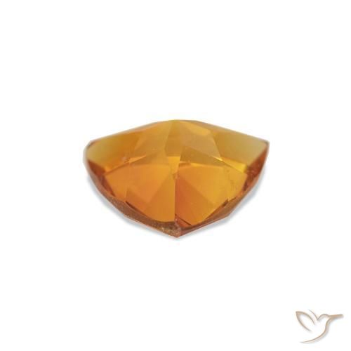 Citrino Naranja oscuro natural de 0.58 ct, Trillón, VVS-VS