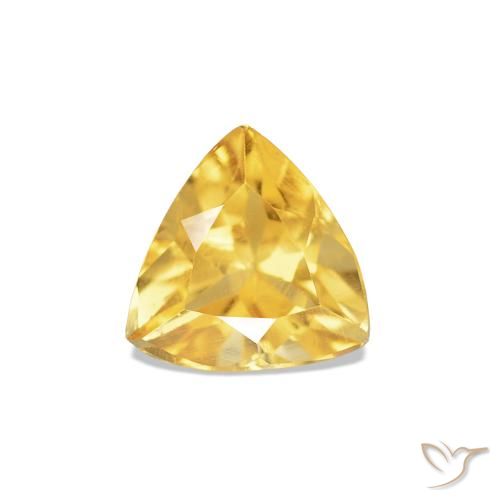 Citrino Dorado medio natural de 0.36 ct, Trillón, VVS-VS