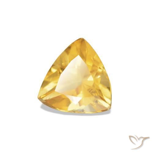 Citrino Dorado medio natural de 0.36 ct, Trillón, VVS-VS