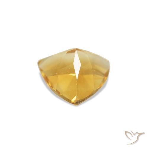 Citrino Dorado medio natural de 0.36 ct, Trillón, VVS-VS