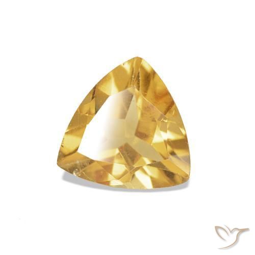 Citrino Dorado natural de 0.57 ct, Trillón, VVS-VS