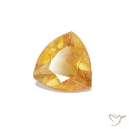 Citrino Naranja dorado intenso natural de 0.24 ct, Trillón, VS