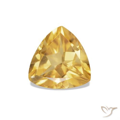 Citrino Dorado medio natural de 0.72 ct, Trillón, VS