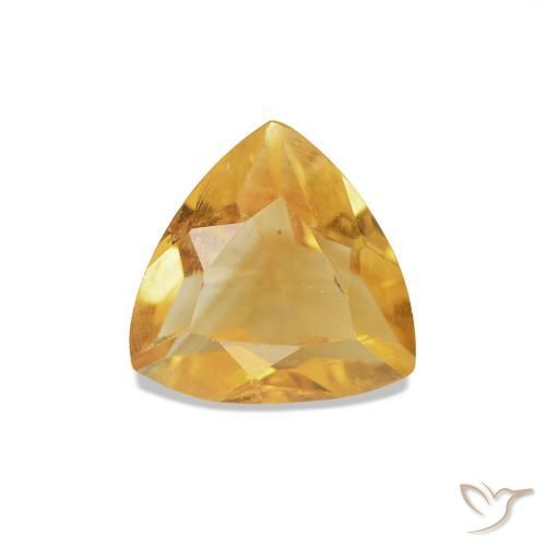 0.60ct Medium Light Orange-Gold Citrino, Trillón, VS