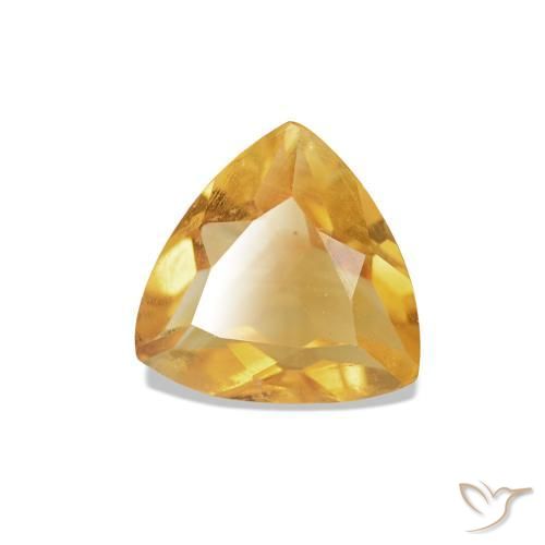 Citrino amarillo natural de 0,60 ct, trillón, VS