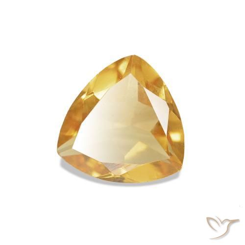 Citrino Dorado-naranja claro natural de 0.56 ct, Trillón, VS