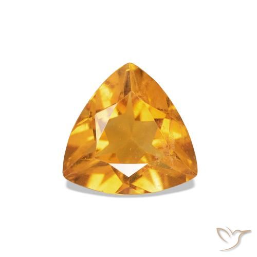 0.58ct Dorado naranja intenso Citrino, Trillón, VVS-VS