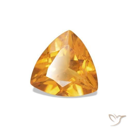 Citrino Dorado naranja intenso natural de 0.58 ct, Trillón, VVS-VS
