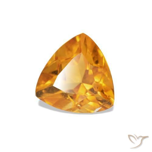 Citrino Dorado naranja intenso natural de 0.74 ct, Trillón, VS-SI