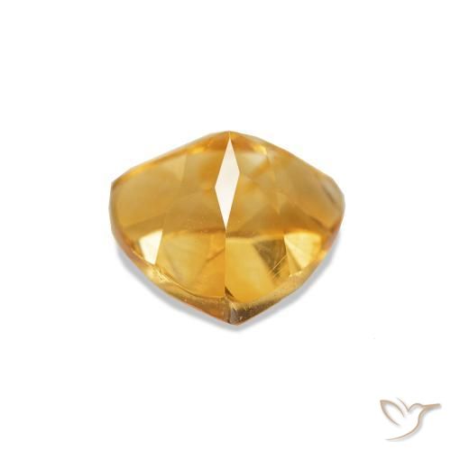 Citrino Dorado naranja intenso natural de 0.74 ct, Trillón, VS-SI