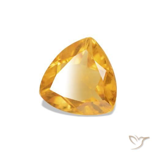 Citrino Medium Light Orange-Gold natural de 0.59 ct, Trillón, VVS-VS
