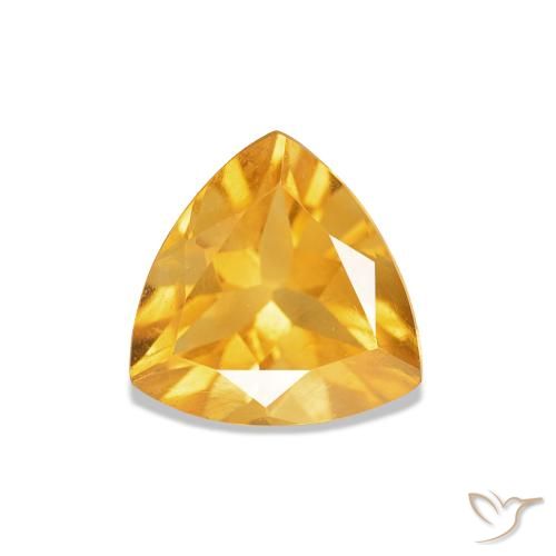 Citrino Dorado claro natural de 0.73 ct, Trillón, VS