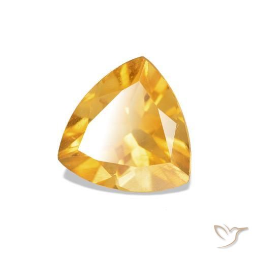 Citrino Dorado claro natural de 0.73 ct, Trillón, VS
