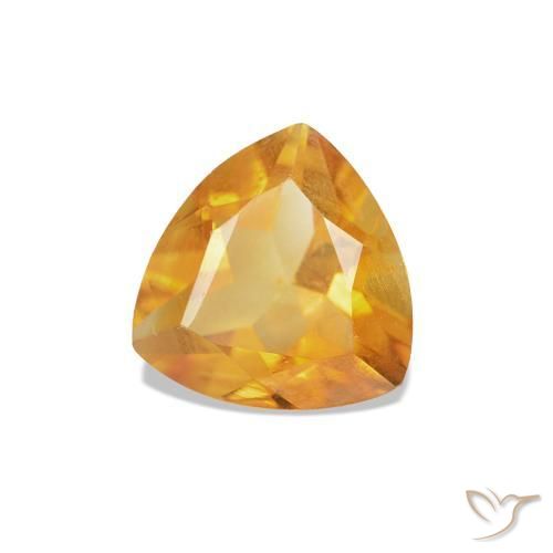 Citrino Medium Light Orange-Gold natural de 0.68 ct, Trillón, VS