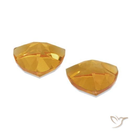 Gemas de citrino amarillo natural de 0,84 ct, trillón, VVS-VS