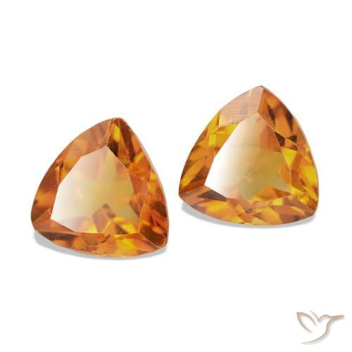 Gemas de Citrino Naranja medio natural de 0.88 ct, Trillón, VVS-VS